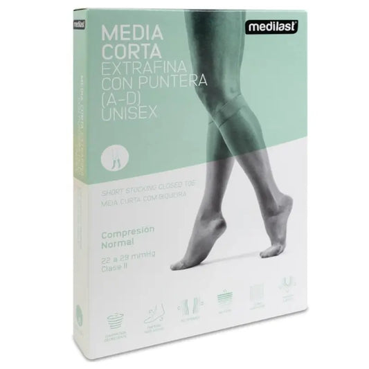 Medilast Normal Bas court avec embout noir moyen