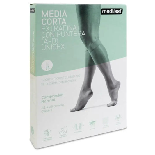 Medilast Bas court avec pointe Noir Petit