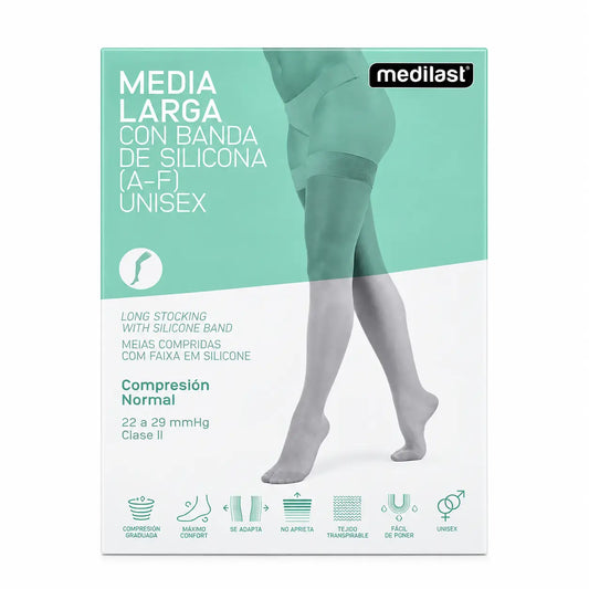 Medilast Normal Compression Long Socks White Medium