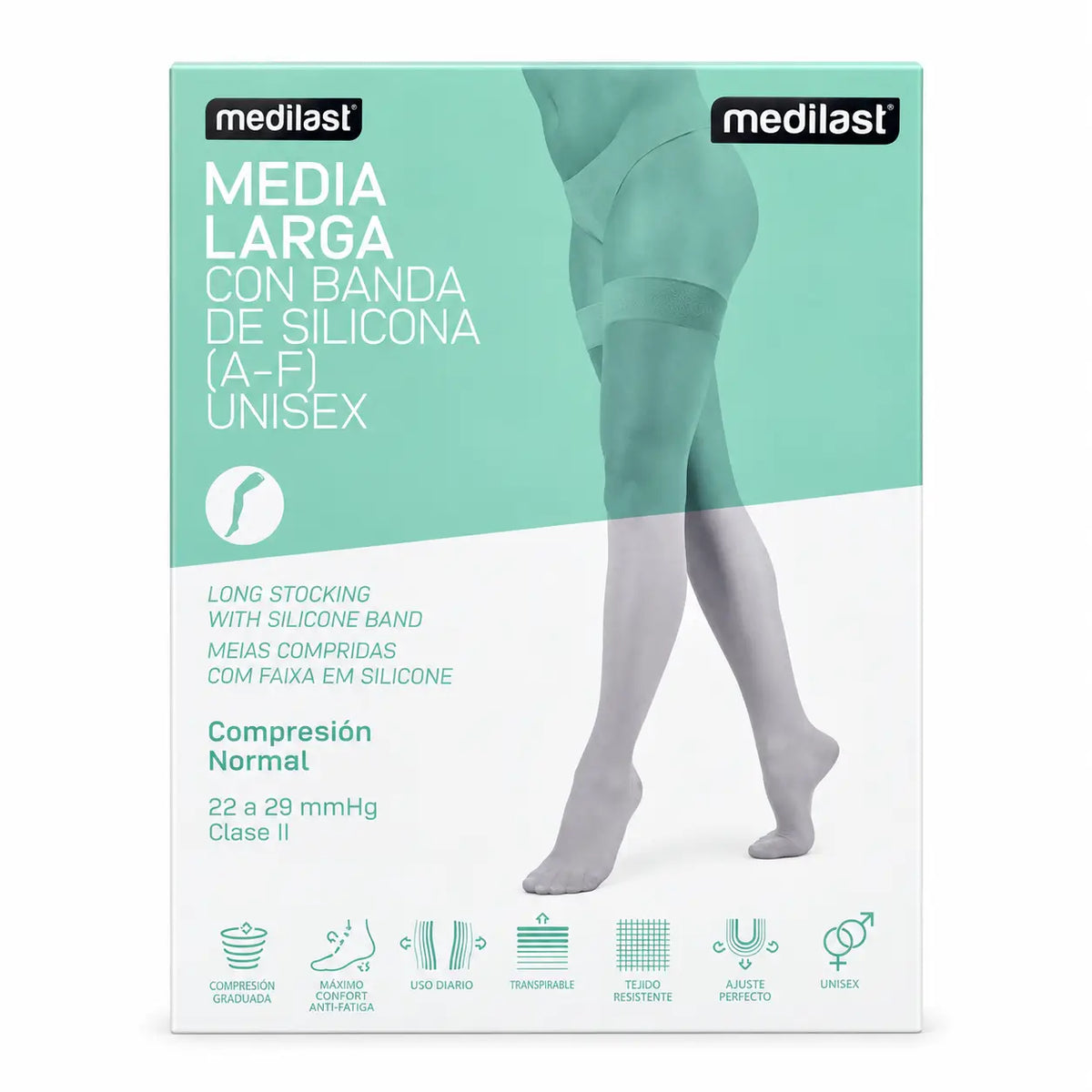 Medilast Bas Long Noir Blond Eg R110