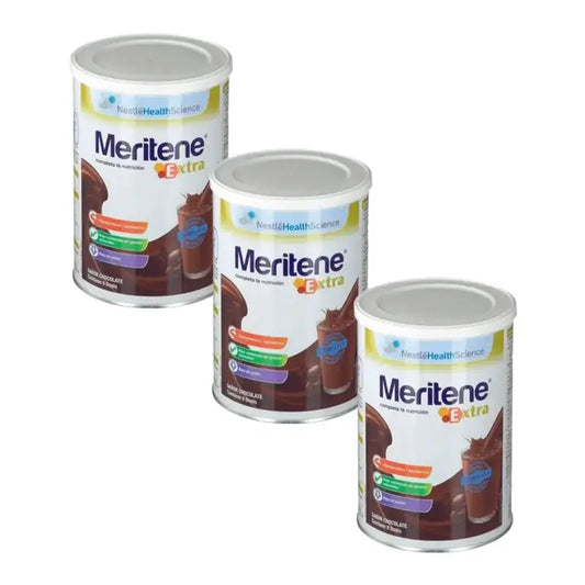 Meritene Extra Milkshake Goût Chocolat, 3X450 Gr
