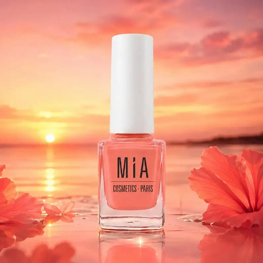 Mia Cosmetics Paris, vernis à ongles Sunset Coral Radiant Glow, 11 ml