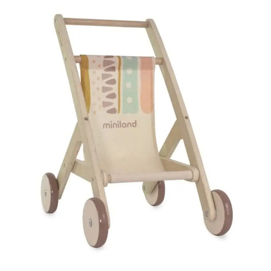 Miniland Wooden Doll Cart