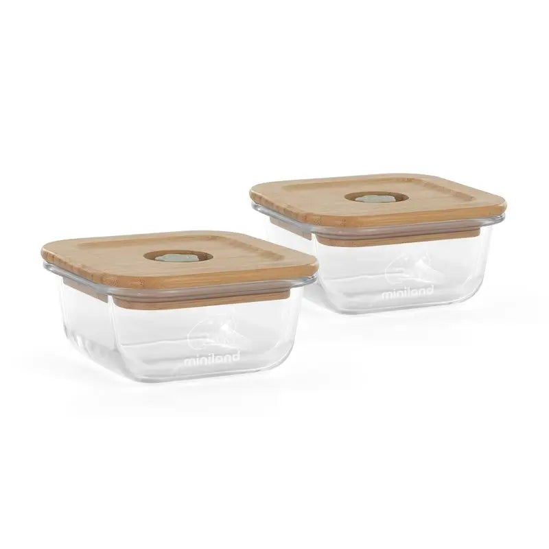 Miniland Set 2 Verre hermétique Grenouille Ecosquare 210Ml