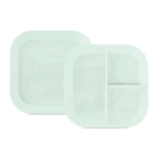 Miniland Compartmentalised Square Plate Set Mint