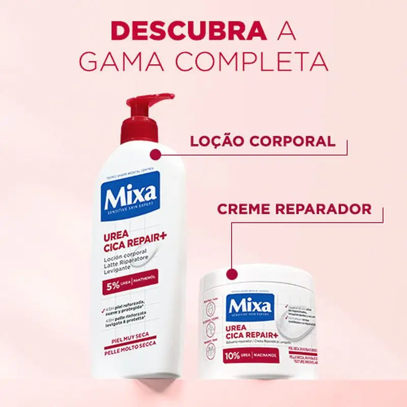 Mixa Urea Cica Repair+ Repair+ Repair Balm pour les peaux sèches, rugueuses et irrégulières 400Ml