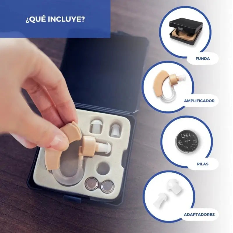 Amplificateur de son Mobiclinic - 5 niveaux de volume - Adaptable - Rotation à 360° - Beige - Earplus 2