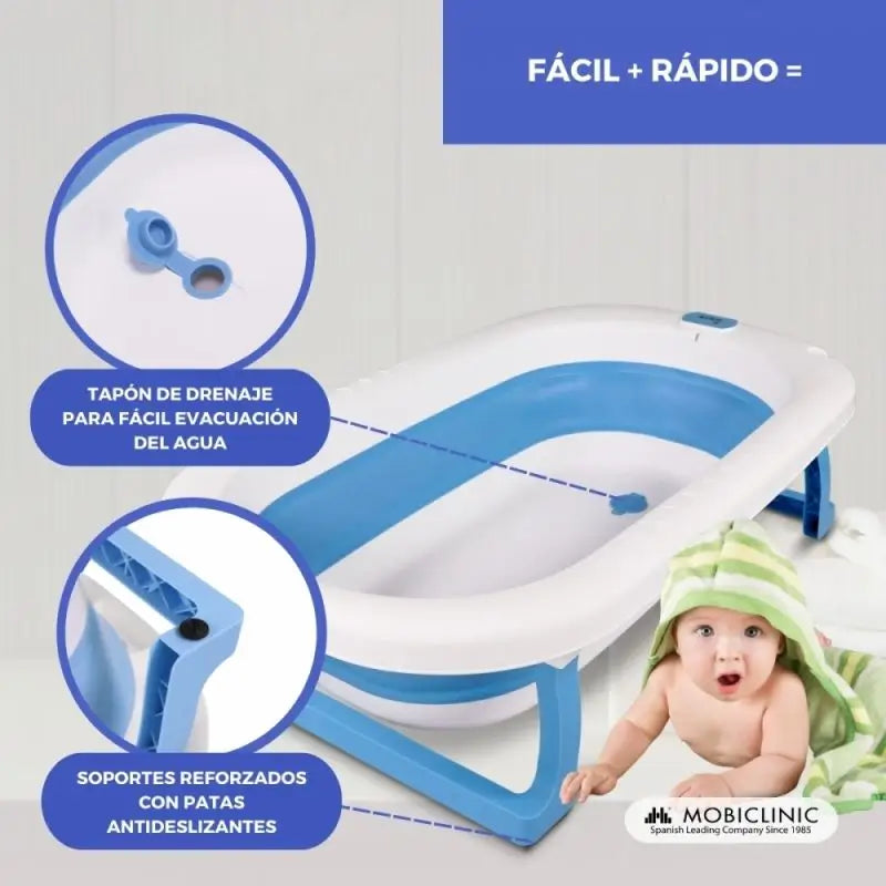 Baignoire pour enfants pliable Mobiclinic Bubba Blue
