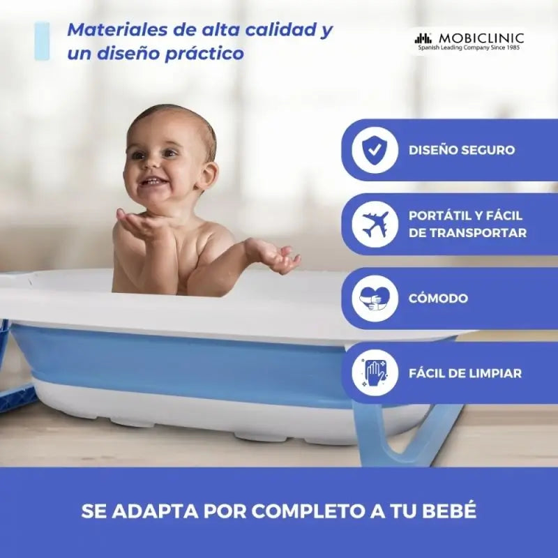 Baignoire pour enfants pliable Mobiclinic Bubba Blue