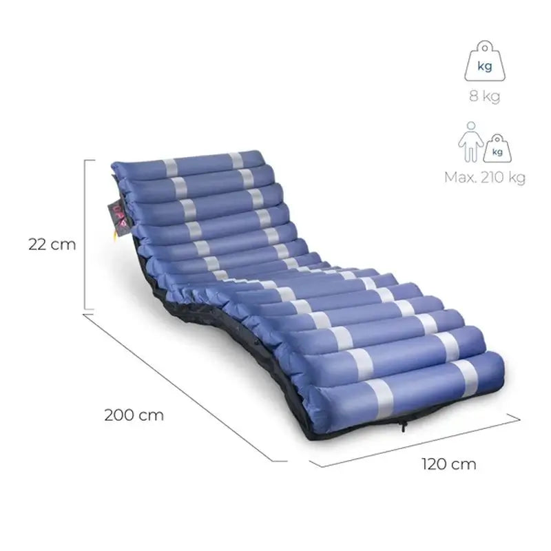 Mobiclinic Mobi4 Air Matelas anti-escarres avec compresseur, 20 cellules. 200 x 120 x 22 cm