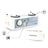 Mobiclinic Mobi4 Air Matelas anti-escarres avec compresseur, 20 cellules. 200 x 120 x 22 cm