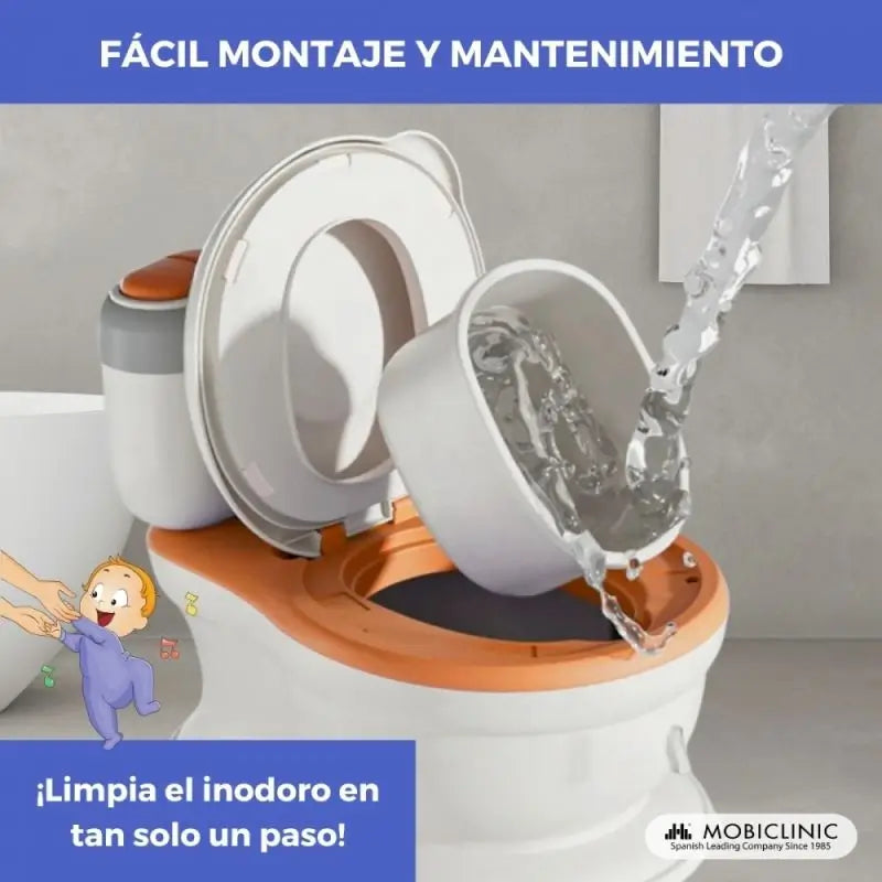 Mobiclinic Toilette Enfant Toikid de 1 à 6 ans Orange
