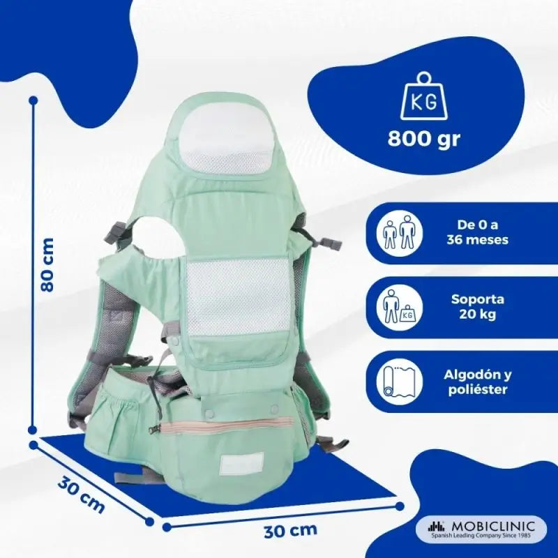 Porte-bébé Mobiclinic Moley 6 en 1 Vert