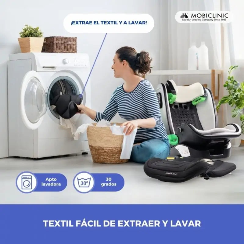 Mobiclinic Siège auto pour bébé Lionfix Max 100-150 Cm Noir