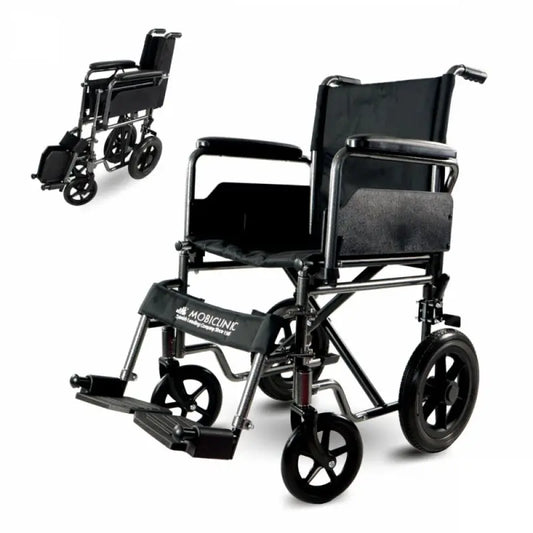 Mobiclinic Wheelchair Folding Wheelchair Small Wheels Removable Footrests S230 Sevilla Top