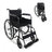 Fauteuil roulant pliant Mobiclinic - Dossier et repose-pieds amovibles - Acier - Grandes roues - 46 cm - Gris - Denver