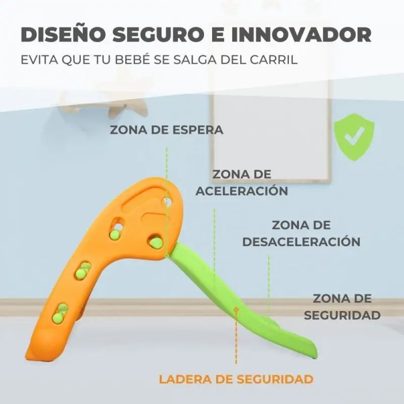 Mobiclinic Toboggan pliable pour enfants Dino XL Vert