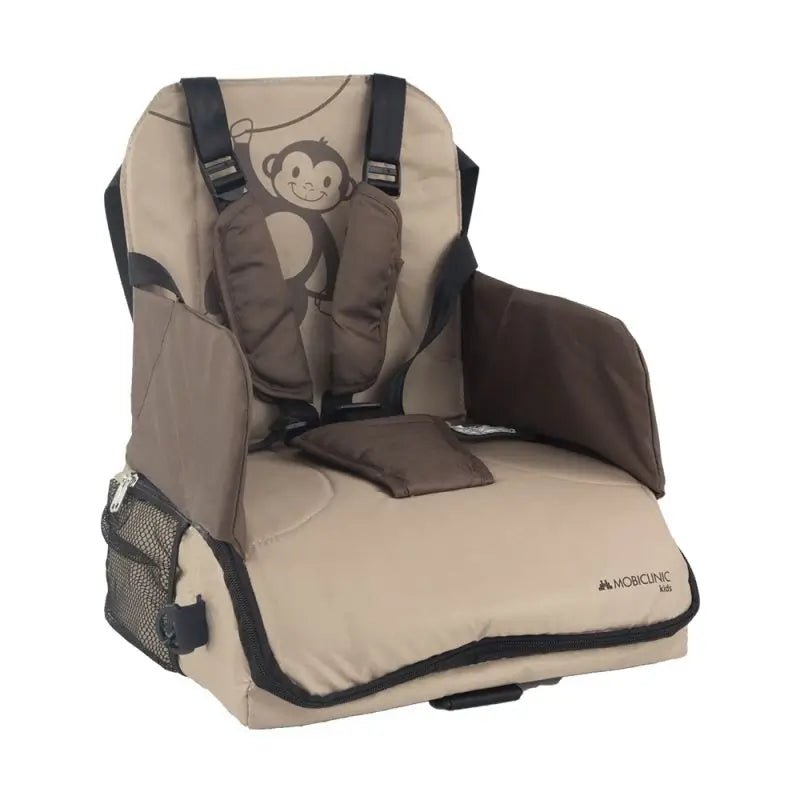 Chaise haute de voyage pliante Mobiclinic Monkey Beige