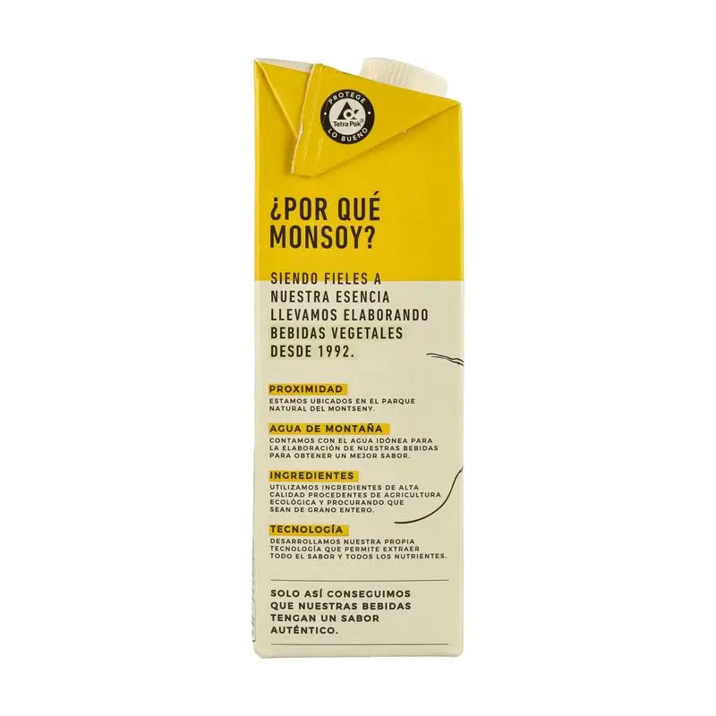 Monsoy Boisson végétale aux flocons d'avoine avec calcium 1Lt 6Uds. Bio