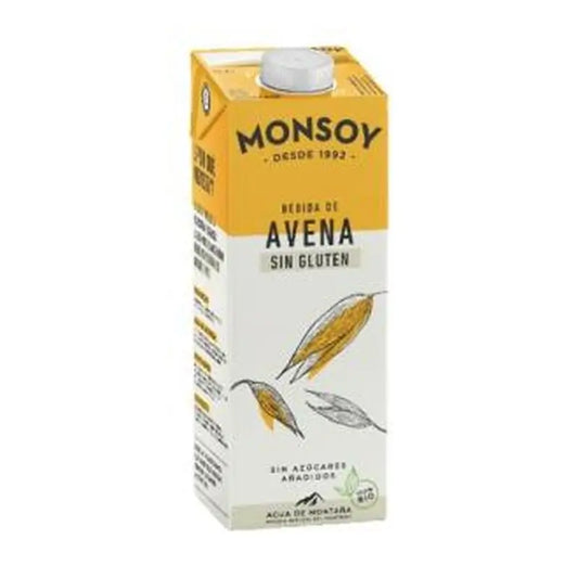 Monsoy Boisson végétale aux flocons d'avoine sans gluten 1Lt 1 pcs Bio
