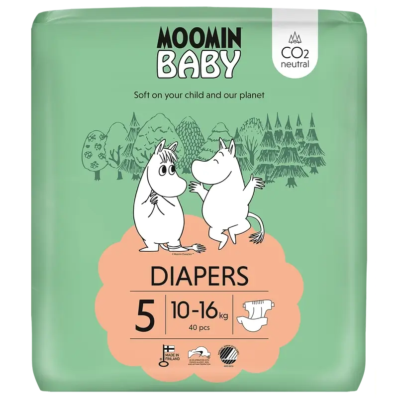 Couches pour bébés Moomin Taille 5 , 40 unités