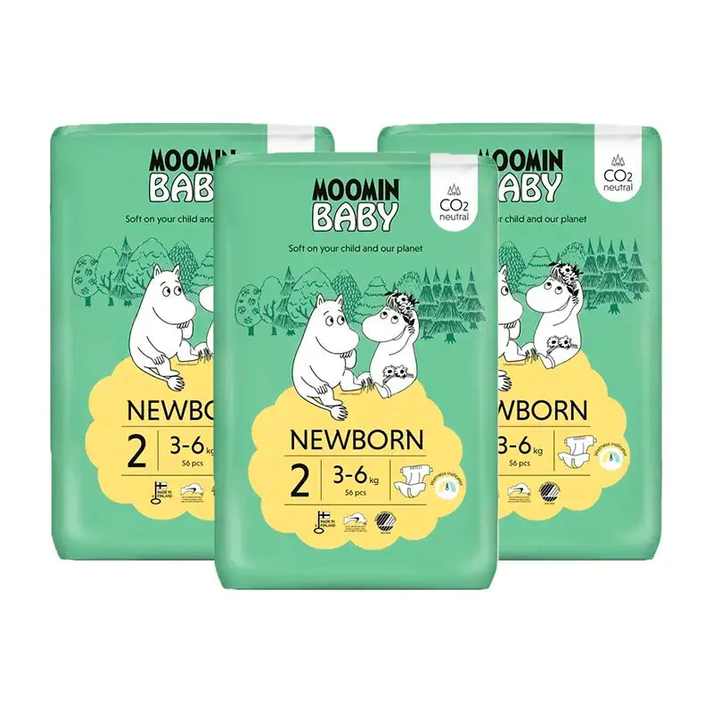 Couches pour bébés Moomin Taille 2, 3 x 56 unités