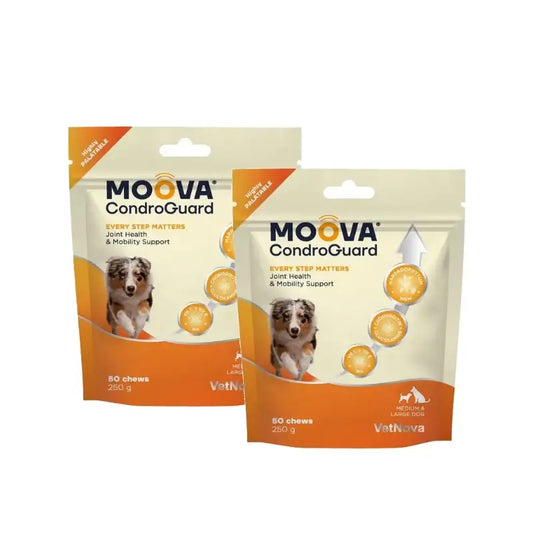 Moova Condroguard pour chiens de taille moyenne et grande, 50 friandises à mâcher, lot de 2