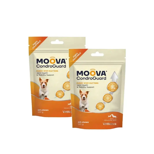 Moova Condroguard pour petits chiens et chiens miniatures, 60 comprimés à mâcher, lot de 2