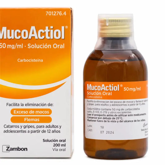 Mucoactiol 50 mg/ ml Solution orale 200 ml