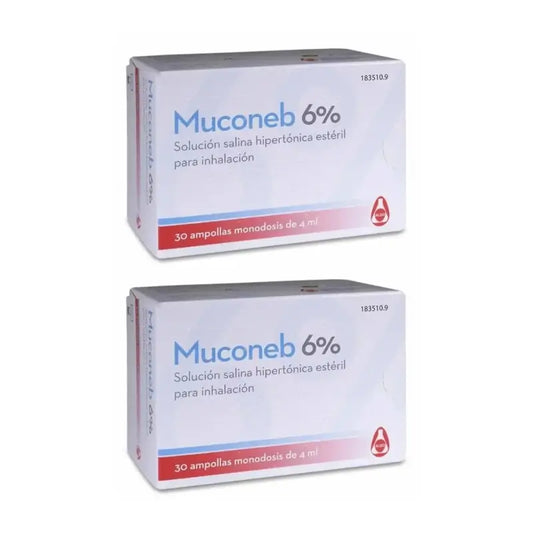 Muconeb 6% solution saline, 2X30 ampoules