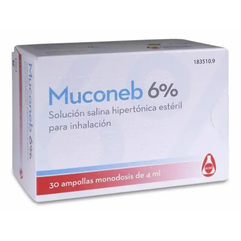 Muconeb 6% solution saline pour inhalation 30 ampoules x 4 ml