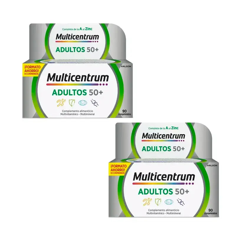 Multicentrum Adultes 50+ Pack 2 x 90 Comprimés