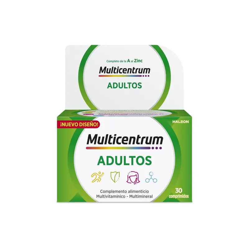 Multicentrum Supplément alimentaire multivitaminé pour adultes, 30 comprimés
