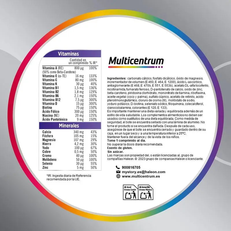 Multicentrum Women 50+ Complément alimentaire multivitaminé, 30 comprimés