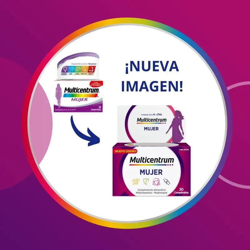 Multicentrum Complément alimentaire multivitaminé pour femmes, 30 comprimés