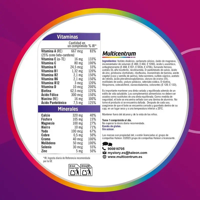 Multicentrum Complément alimentaire multivitaminé pour femmes, 30 comprimés