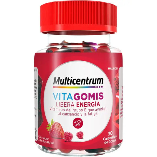 Multicentrum Vitagomis Energy, Complément alimentaire multivitaminé en gommes, 30 unités