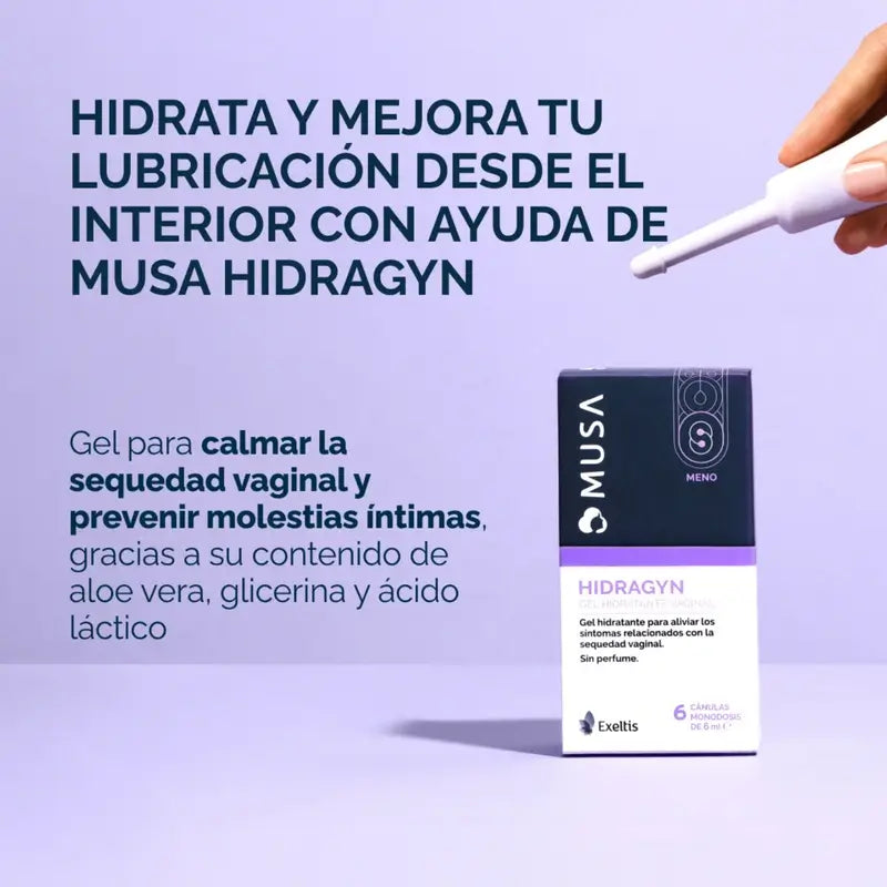 Musa Vulvar Moisturising Relief, 50 ml + Hydragin Vaginal Moisturiser, 6 Cannulas