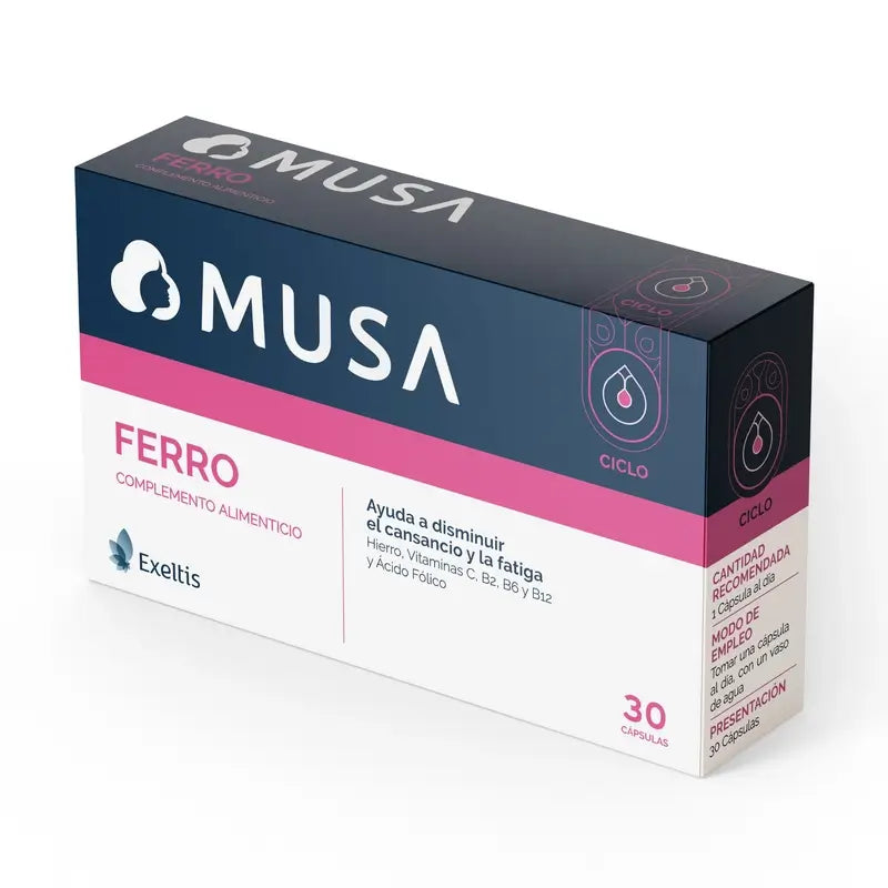 Musa Duplo Ferro Supplément Alimentaire en Fer , 2 x 30 gélules