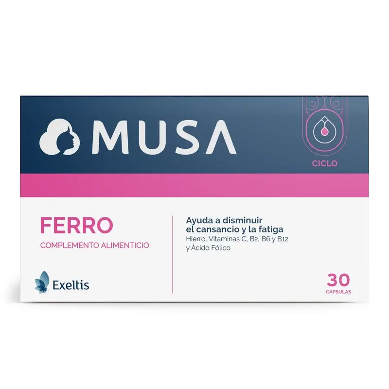 Musa Ferro Supplément Alimentaire en Fer, 30 gélules