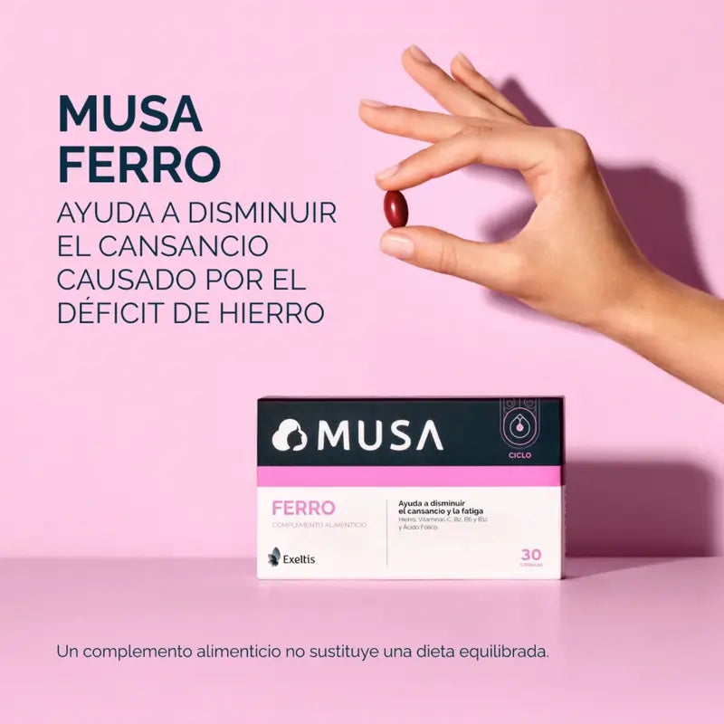 Musa Ferro Supplément Alimentaire en Fer, 30 gélules