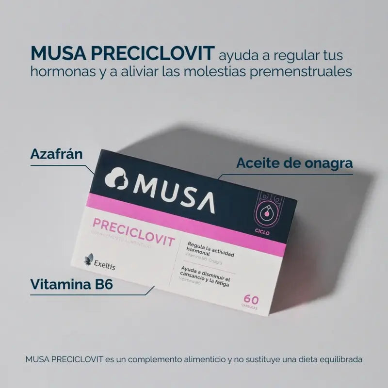 Musa Preciclovit Prémenstruel, 60 gélules