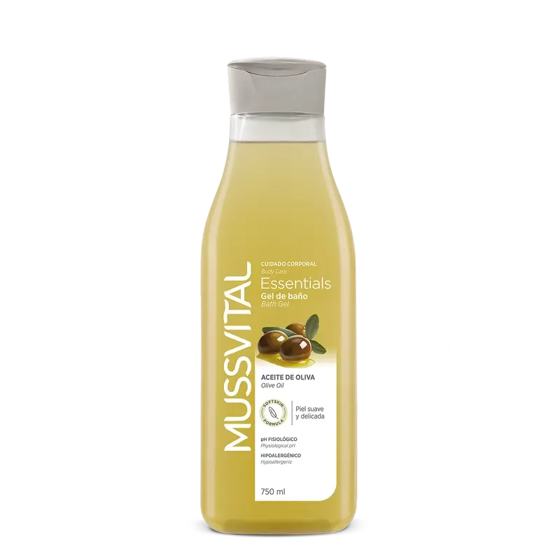 Mussvital Essentials Gel de bain à l'olive, 750 ml