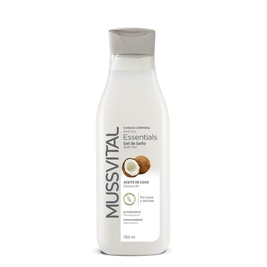 Mussvital Essentials Gel de bain à l'huile de coco, 750 ml