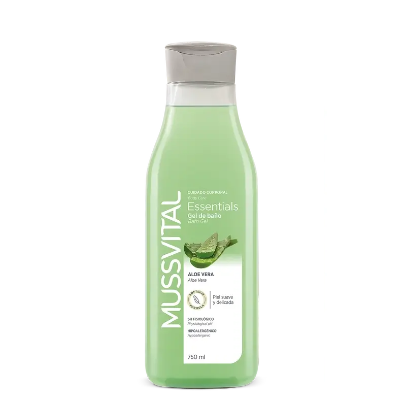 Mussvital Essentials Gel de bain à l'aloe vera, 750 ml