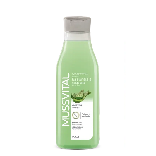 Mussvital Essentials Gel de bain à l'aloe vera, 750 ml