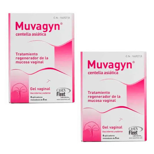 Muvagyn Centella Asiatica Gel Vaginal Pack 2 x 8 Applicateurs