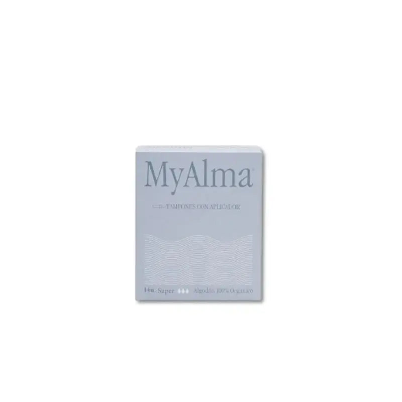 Myalma Tampons en coton 100% bio avec mini applicateur, 14 unités