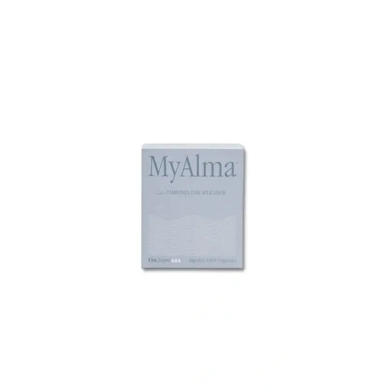 Myalma Tampons en coton 100% biologique avec super applicateur, 14 unités