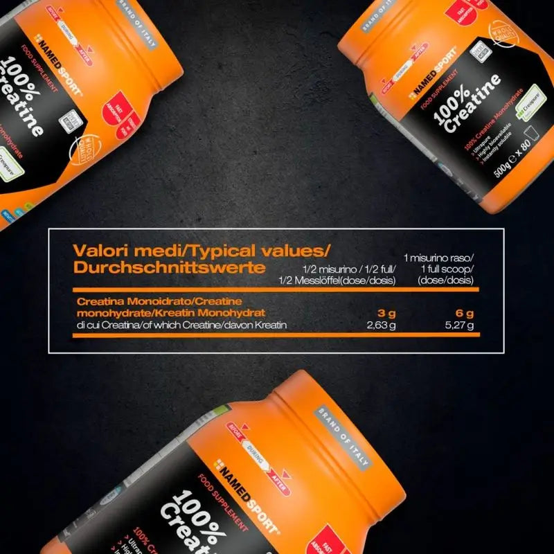Named Sport Supplement 100% Creatine, 1 pot de 500 grammes